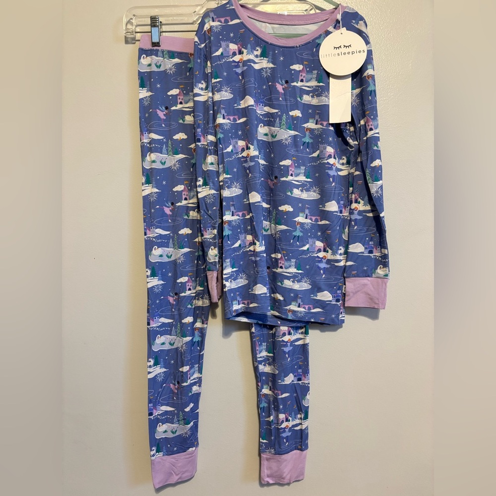 NWT Little Sleepies Ice Princess 2 Piece Sleep Set 12/14